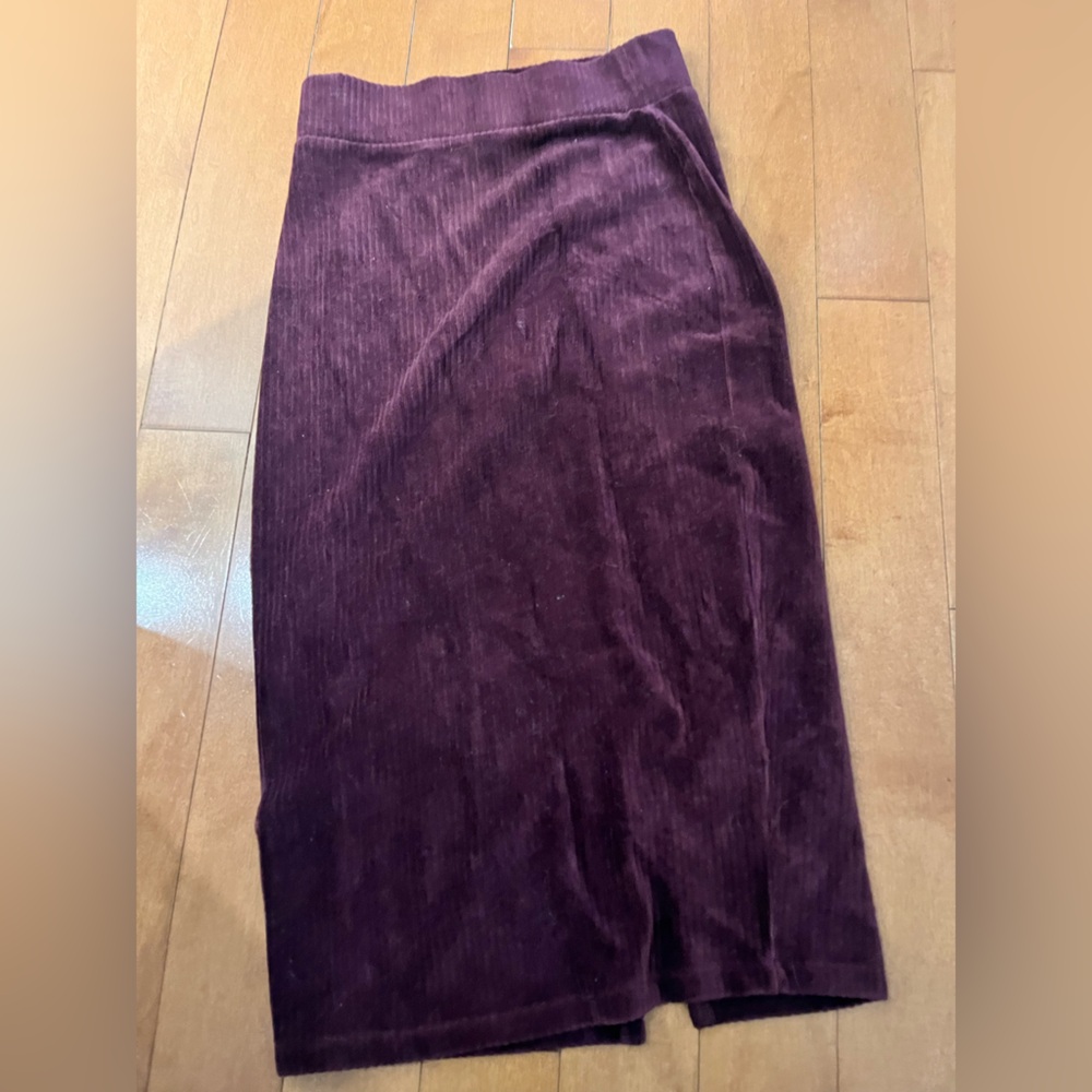 Dex Purple Pencil Midi Skirt for Work